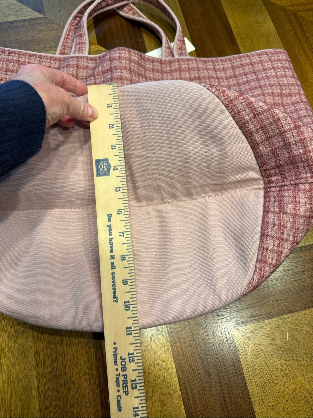 Anthropologie Verity Cotton Basket Bag Dusty Rose Tweed Tote new with tag - Picture 10 of 11
